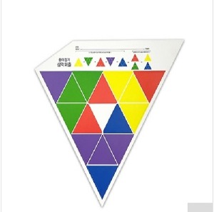 ae01 온교육 종이접기 삼각퍼즐(영재) (10장) 삼각퍼즐만들기 학교용퍼즐 수업용퍼즐